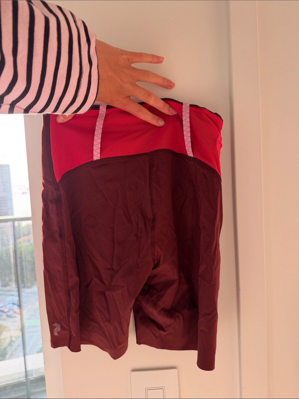Peak Performance Red and Maroon Athletic Shorts